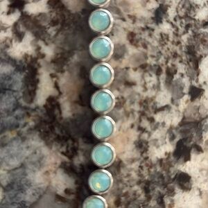 Touchstone Crystal Blue and Silver Bracelet with Elegant Design